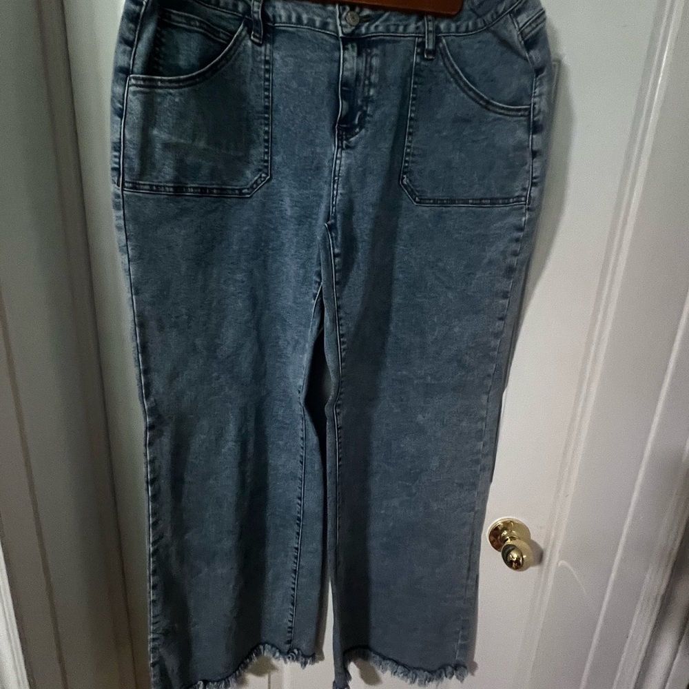 Flamingo Urban Blue Flare Wide Leg Jeans